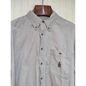 Vintage Bugle Boy Company Shirt Mens Button Down‎ Long Sleeve Crest Pocket 90s